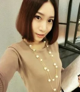 

Hot Korean Version Of The Multi-layer Fashion Jewelry / Double Pearl Necklace Chain Length Sweater Decorated Wholesale