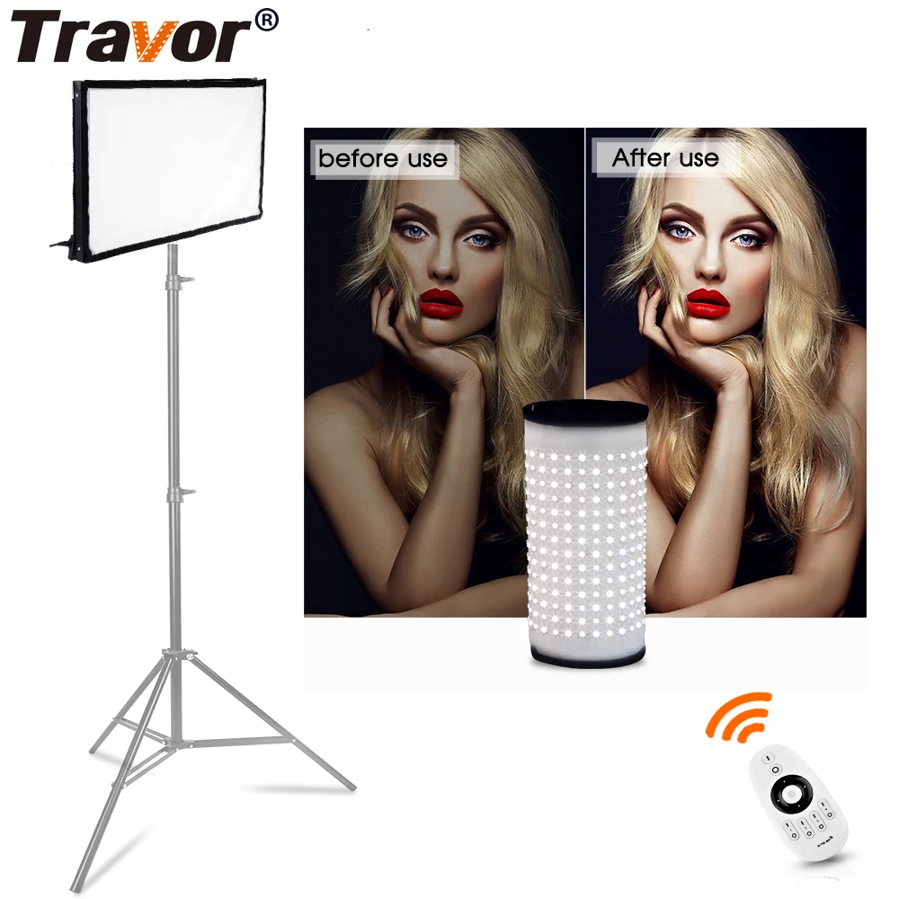 Travor FL-3060 Flexible led video light studio light size 30*60CM CRI95 5500K with 2.4G remote control photography lighting