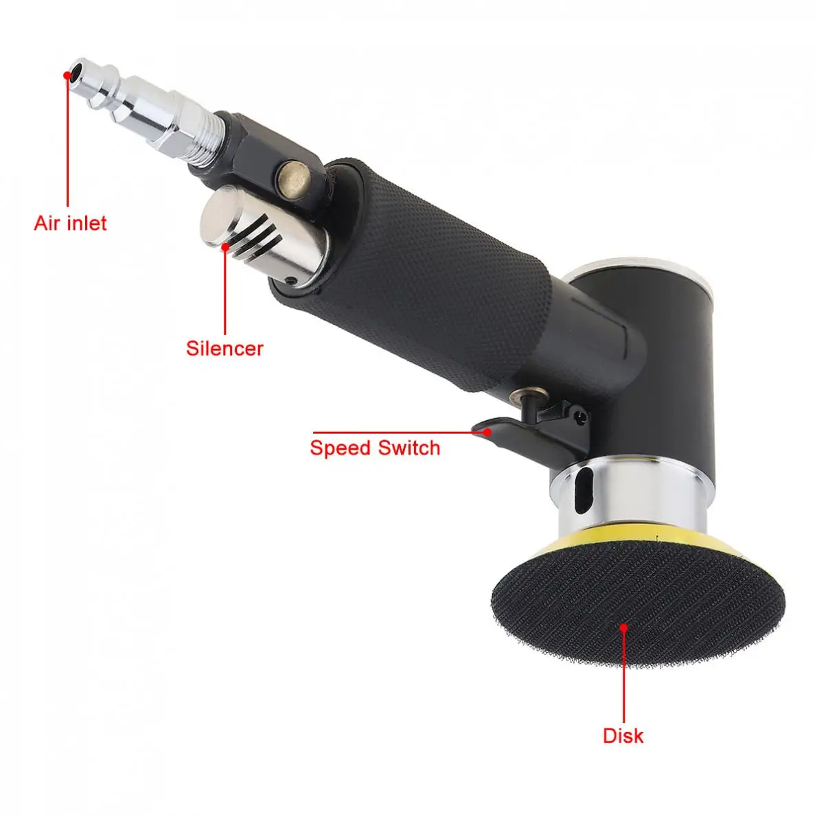 3 Inch Eccentric High-speed Pneumatic Sanding Machine and Sanding Pad for Mechanical / Auto Repair / Furniture Polishing