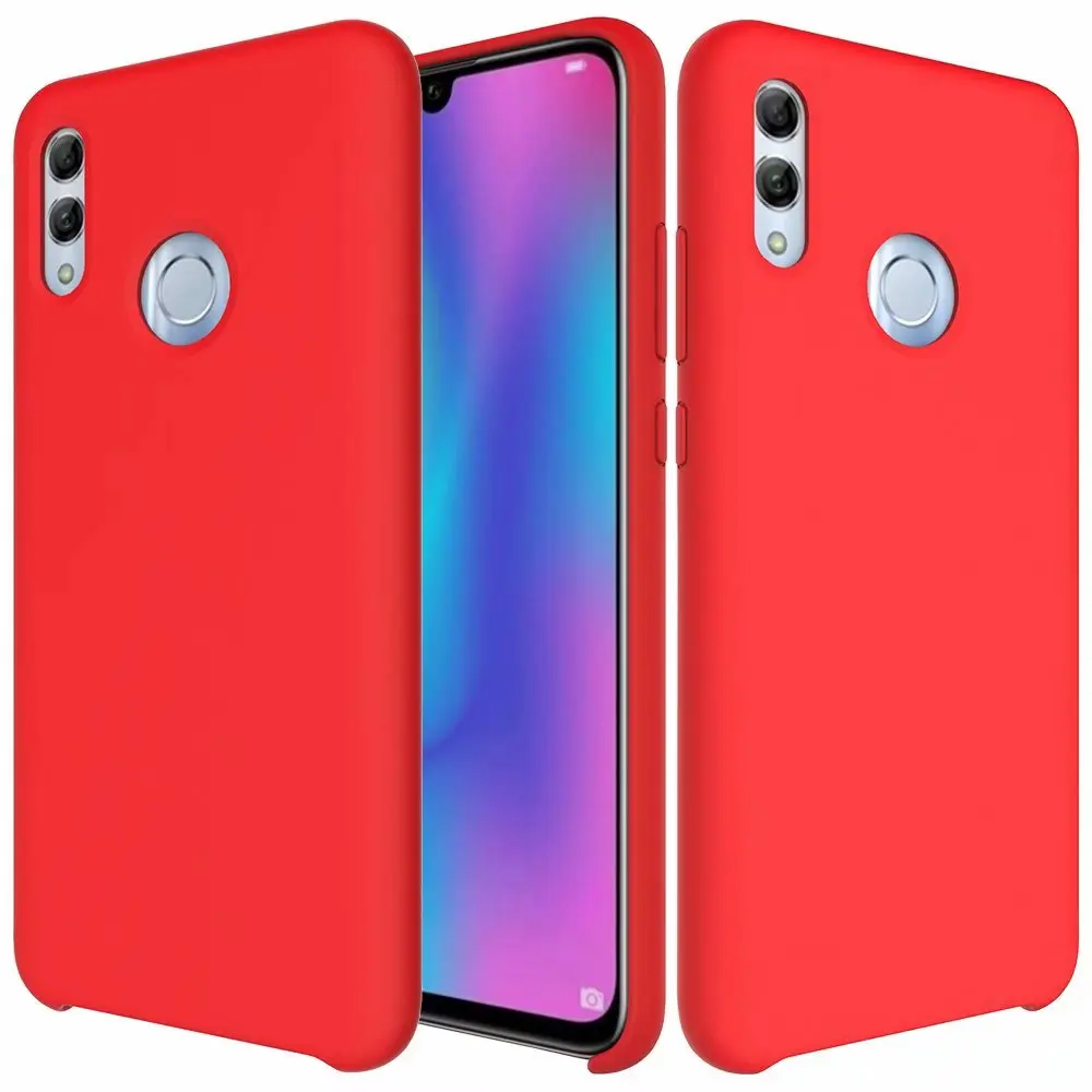 Red Оригинальные чехлы Macaron для huawei Honor 7X 8C Honor 9 10 Lite P Smart, матовые Силиконовые чехлы Enjoy 7S 9 S, чехлы для huawei Honor V10 V20 - Цвет: Red