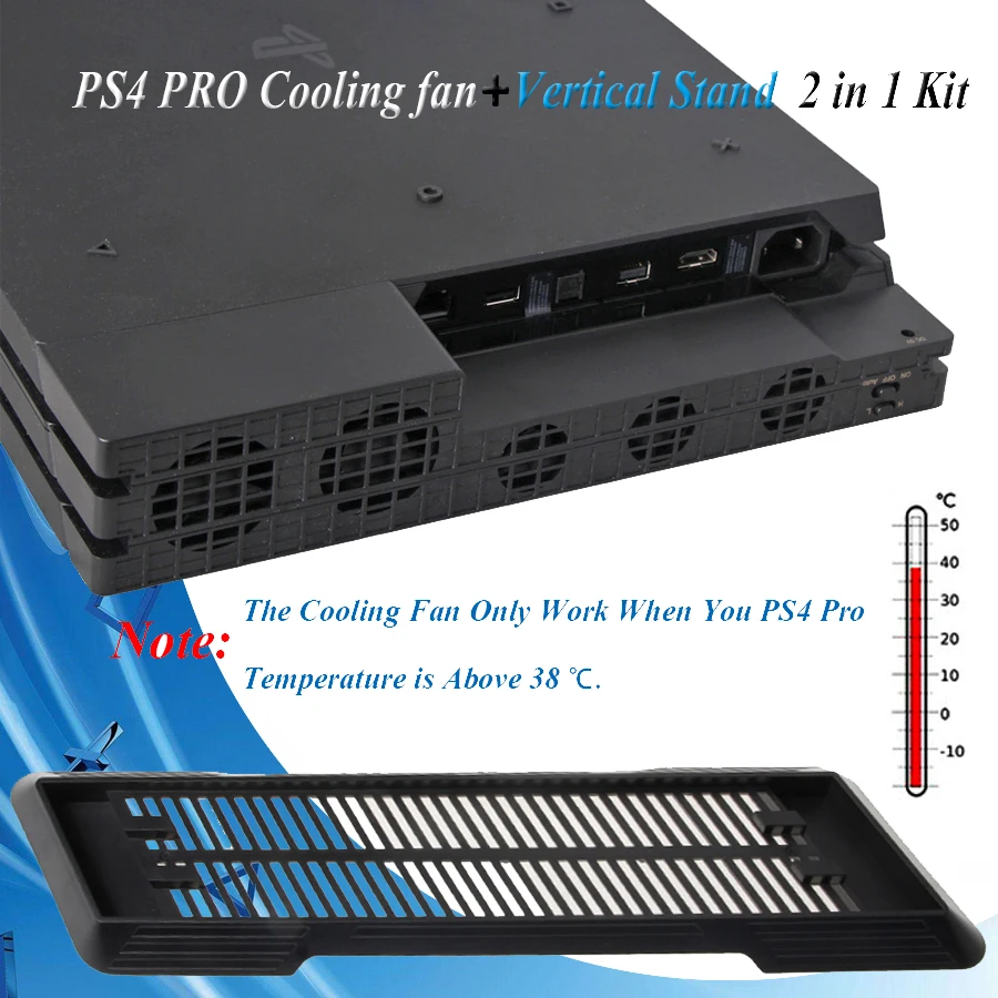 

2 in 1 PS4 PRO Vertical Stand Fast Cool Cooling Fan Cooler for Sony Playstation 4 PRO Console Holder PS 4 PS4 Accessories