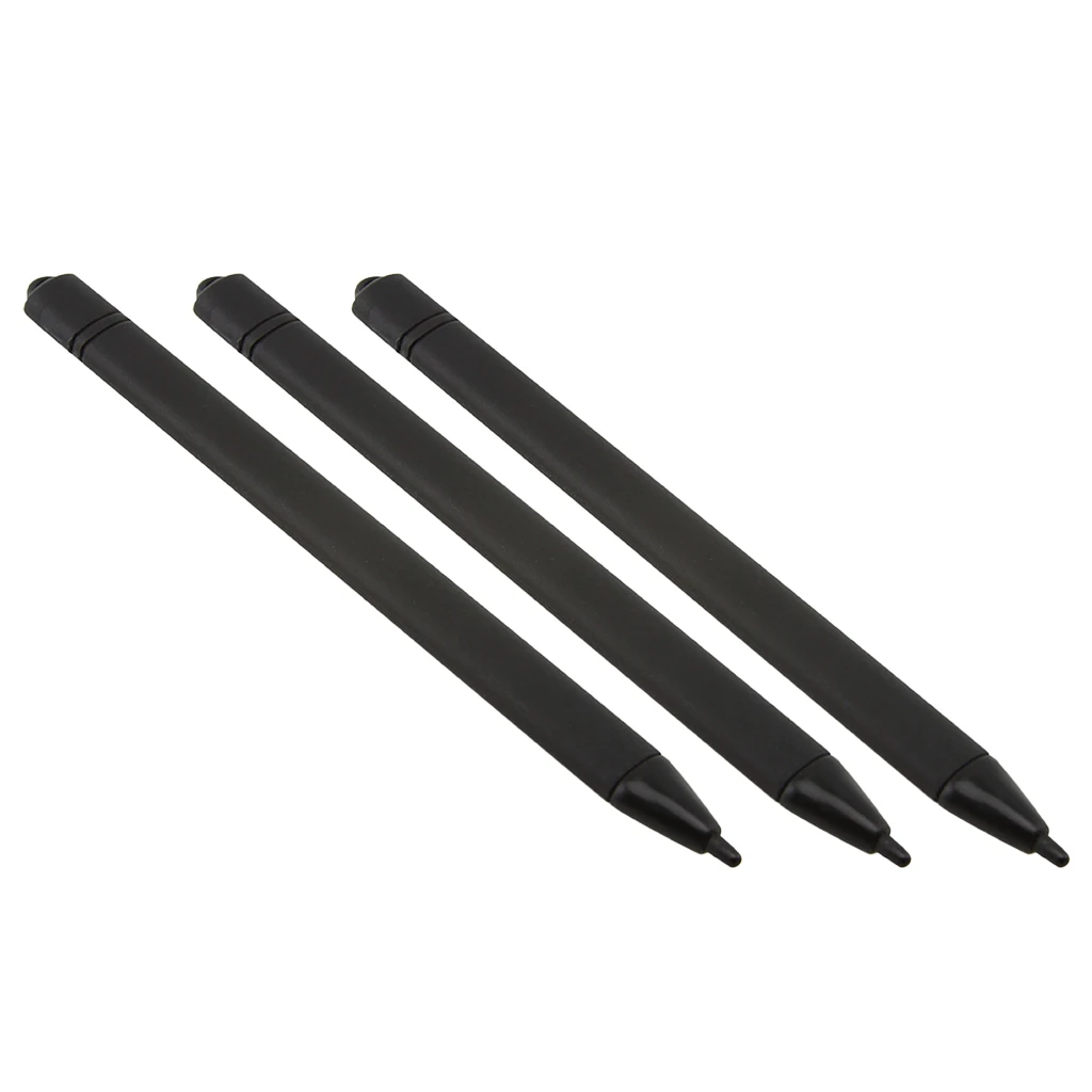 3Pcs Replacement Stylus for LCD Writing Tablet Drawing Pad Memo Message Boards Black 