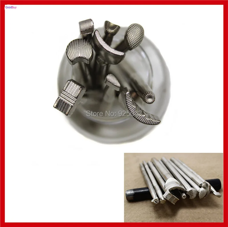 

New 9pcs/set Leather Pattern Stamping Embossing Mold Leathercraft Leather Pattern Printing Beveling Engrave Tool