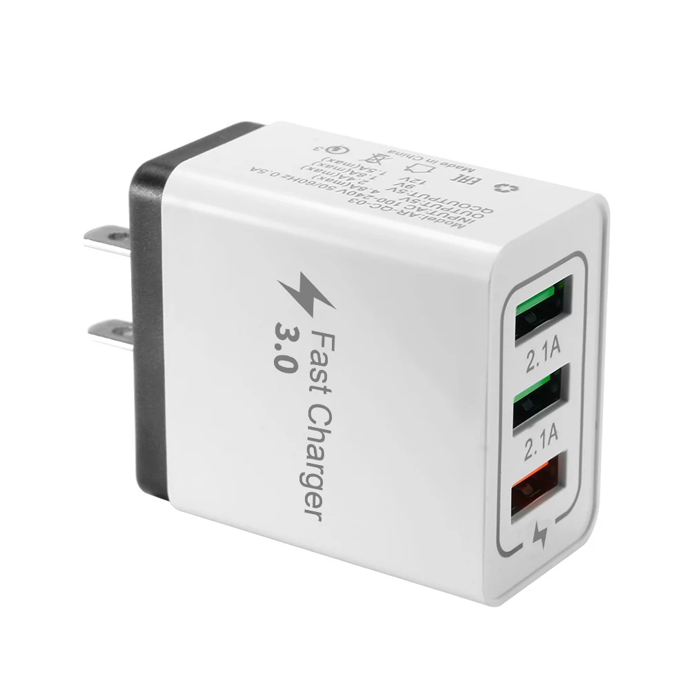 3 порта USB быстрое зарядное устройство ЕС США штекер USB конвертер для iphone Oneplus 7 6t huawei P20 P30 Xiaomi Meizu быстрое зарядное устройство конвертер