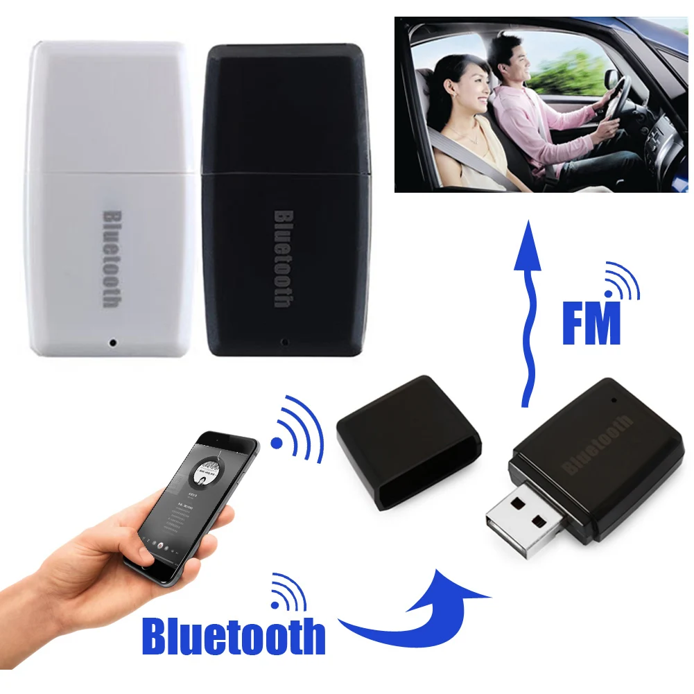 2 в 1 Мини беспроводной fm-передатчик модуль Bluetooth музыкальный аудио приемник A2DP стерео автомобильный bluetooth fm-передатчик автомобильный-Стайлинг