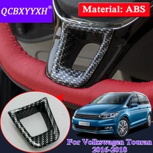 QCBXYYXH Автомобильный дизайн ABS рулевого колеса автомобиля Обложка для Volkswagen Touran- авто внутренний Стикеры украшения Аксессуары