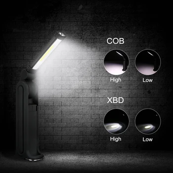 

USB Work Light LED Inspection Foldable Flashlight Work Lamp Magnetic Base LED Flashlight with Magnetic Base New