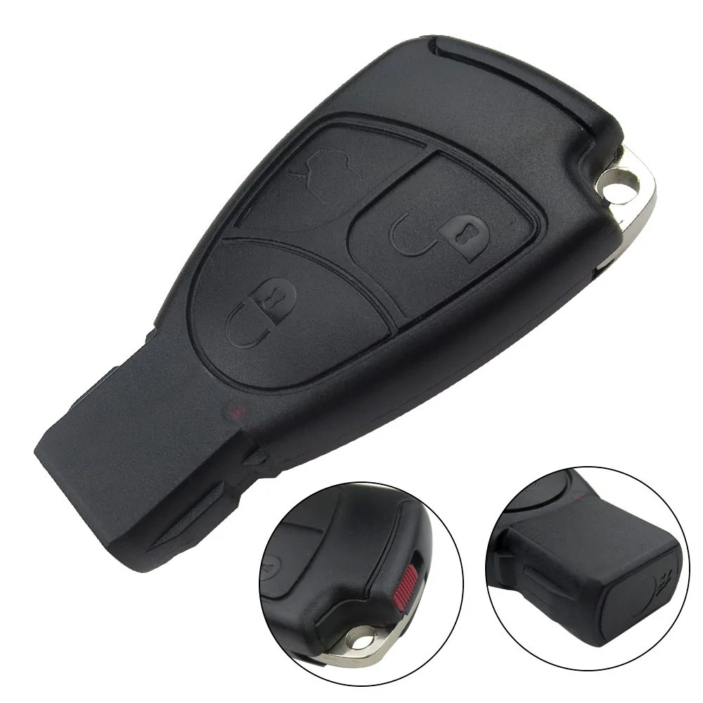 

Lockartist Smart Car Remote Key Case Fob For Mercedes Benz MB CE ML S SL SLK CLK AMG Soft 3 Buttons With Battery Cover And Blade