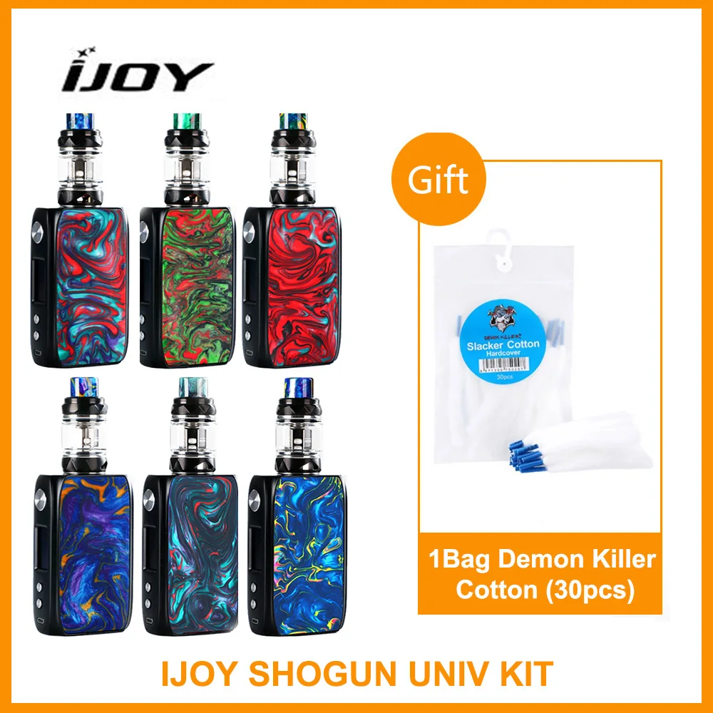 

Gift Cotton Original iJoy Shogun Univ Kit With 5.5ml KATANA SUB OHM TANK 0.15ohm KM1 Coil Or DM-M2 Coil VS Drag 2 E-Cigarette