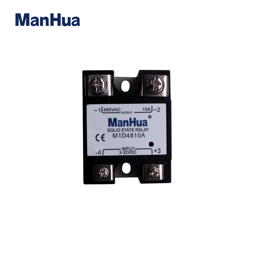 

Manhua 3-32VDC 10A Single Phase Control Solid State Relay Screw Mount SSR M1D4810A