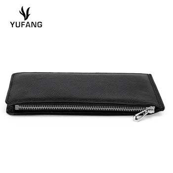 

YUFANG Large Capacity Men Card Bag Fashion Men Clutch Phone Bag Hasp Leather Wallet ID Card Case Bank Wallet Business Purse