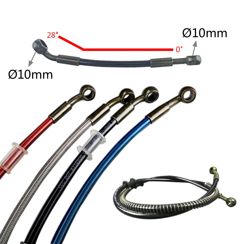 500 To 2200mm Motorcycle Dirt Bike Braided Steel Hydraulic Reinforce