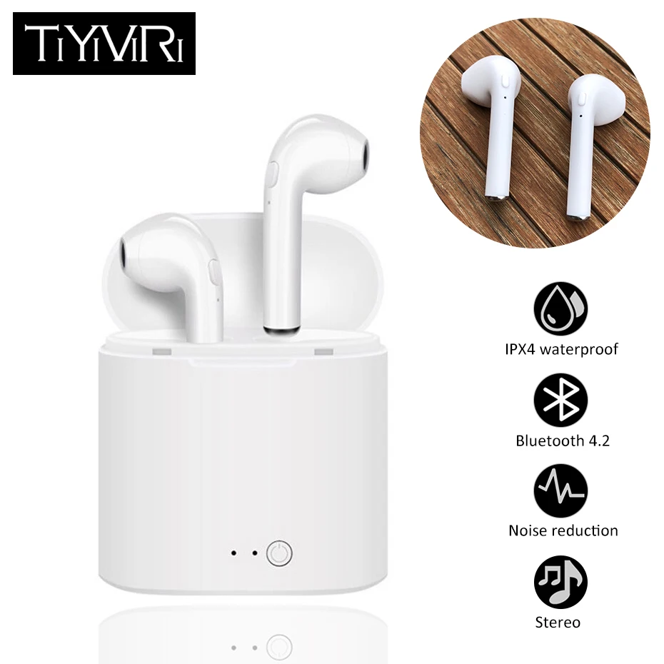 

Wireless Bluetooth Waterproof Earphone Mini Magnetic Stereo Music Headset Headphones with Charging Box for Android IOS Phone