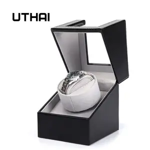 Storage-Organizer Watch Winder-Holder Jewelry Shaker Motor Display UTHAI Black Mechanical Storage-Organizer Watch Winder-Holder Jewelry Shaker Motor Display UTHAI Black Mechanical
