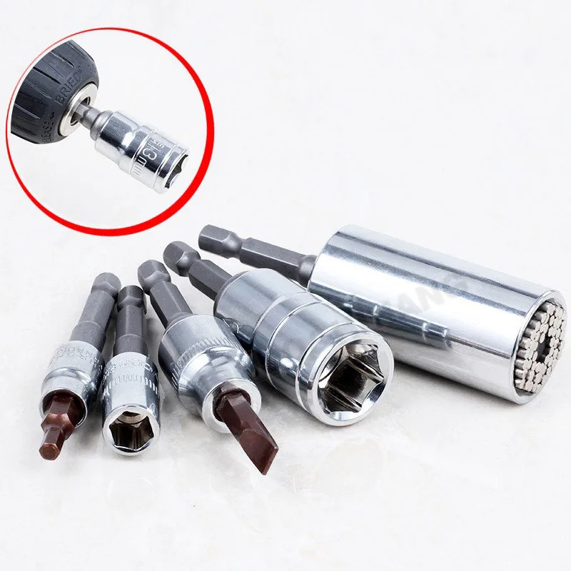 3 PcsSet 14 38 12 Hex Wrench Square Head Sleeve Extension Bar Power Drill Bit Socket Adapter Electric Screwdriver DAJ017 (1)
