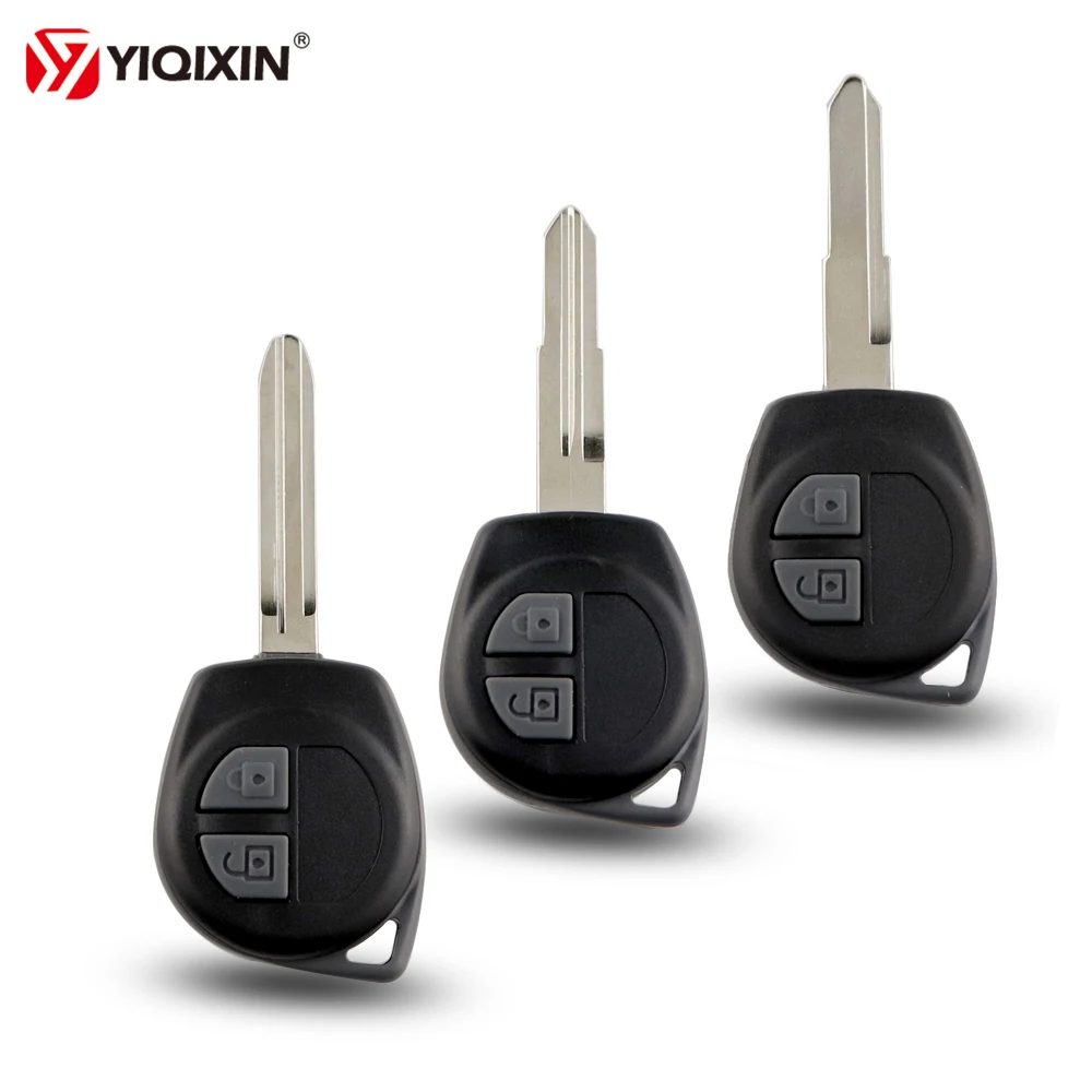 YIQIXIN 2 кнопки Замена дистанционного ключа автомобиля оболочки для Suzuki Grand Vitara SWIFT HU133R/TOY43/SZ11R лезвие резиновый кнопочный коврик