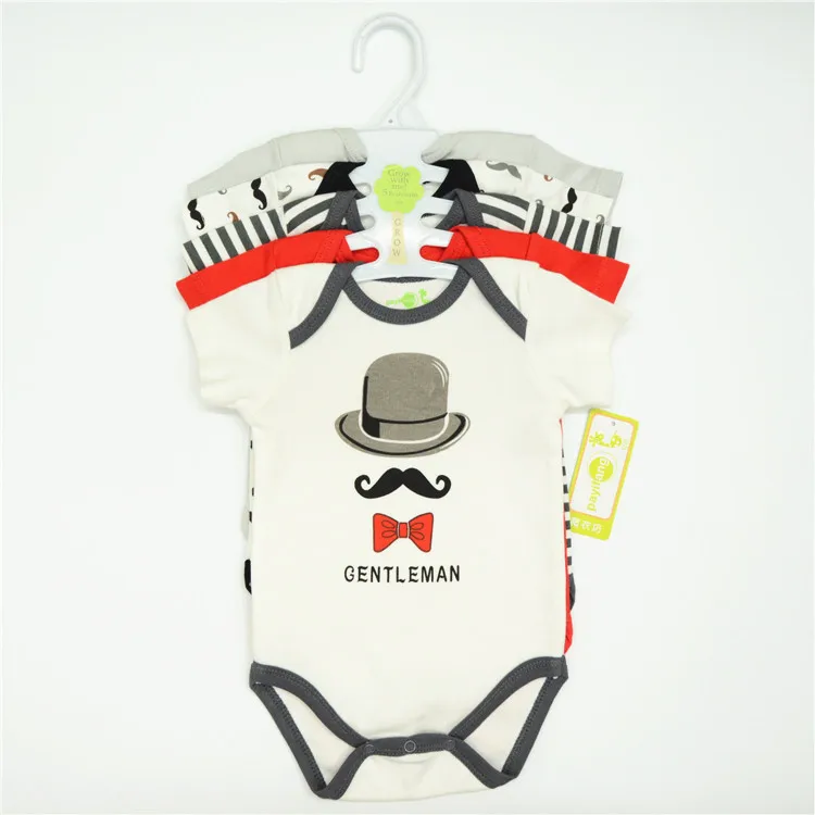 Baby Romper Милый детский комбинезон, 5 шт./партия, одежда для малышей, комбинезон с коротким рукавом, хлопковая одежда для новорожденных девочек и мальчиков, bebe, одежда, боди, костюмы - Цвет: Baby Romper