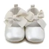 WONBO 0-18M Toddler Baby Girl Soft PU Princess Shoes Bow Bandage Infant Prewalker New Born Baby Shoes ► Photo 3/6