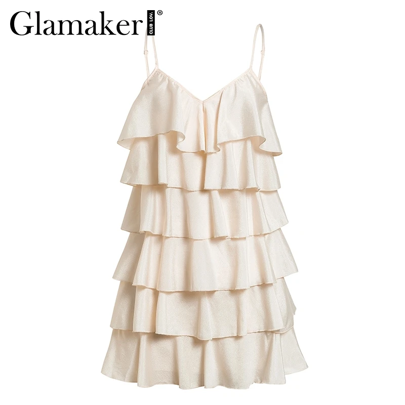 Женский Шифоновый Сарафан Glamaker голубой облегающий короткий пляжный сарафан
