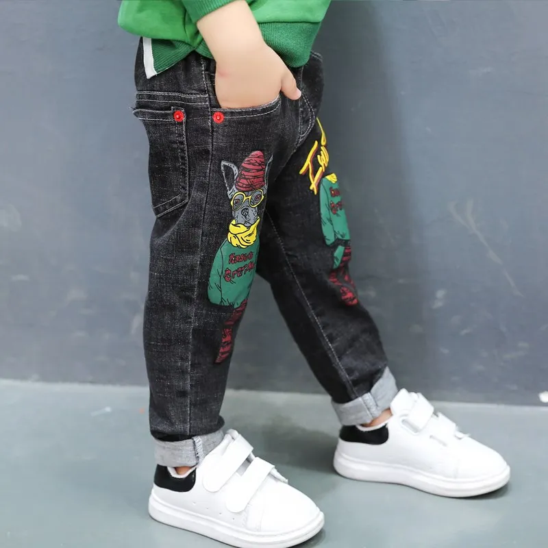 Boys pants new baby jeans spring and autumn children's Korean version of the tide children's slim trousers