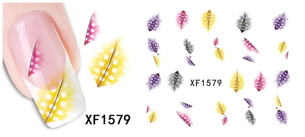 30 стилей! Мода лак для ногтей наклейки милый дизайн переводные наклейки воды для ногтей Советы красоты - Цвет: XF1579
