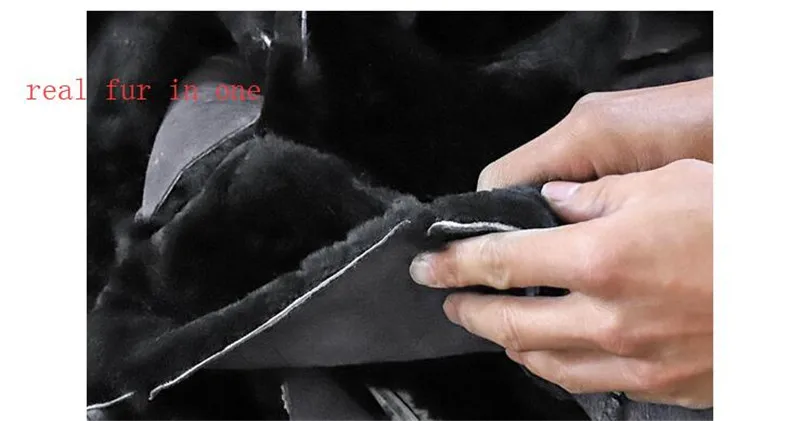 Black& Street Women Real Fur Winter snow Boots shearling causal trainer waterproof genuine leather handmade snow B