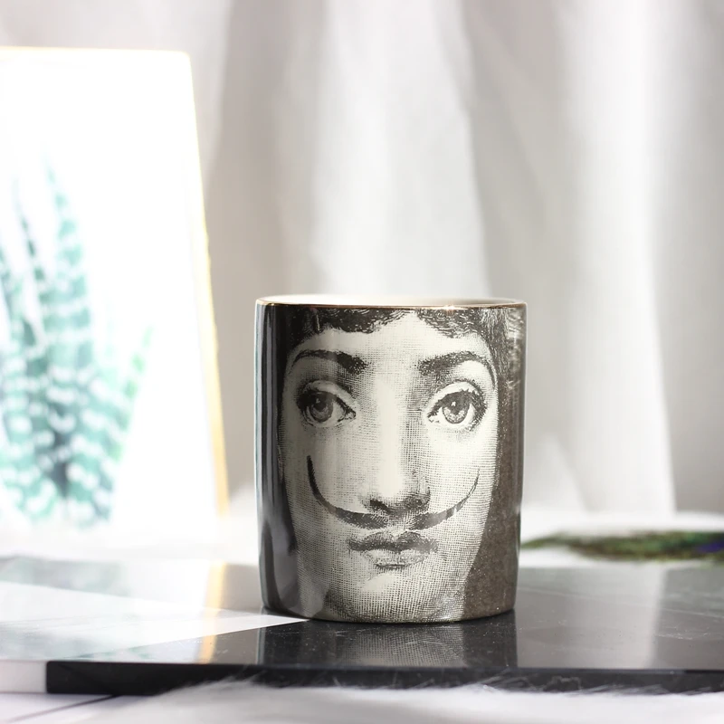 Fornazetti керамическая емкость домашнее настольное украшение fornazetti свеча банка ваза макияж ручка держатель