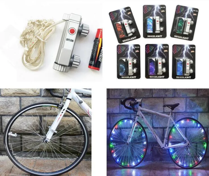 Flash Deal Bike Light Cycling Spoke Wheel Light Bicycle Lamp Wheels MTB Light 20LED Bright Lamp Bike Accessories String Wire Lamp 1