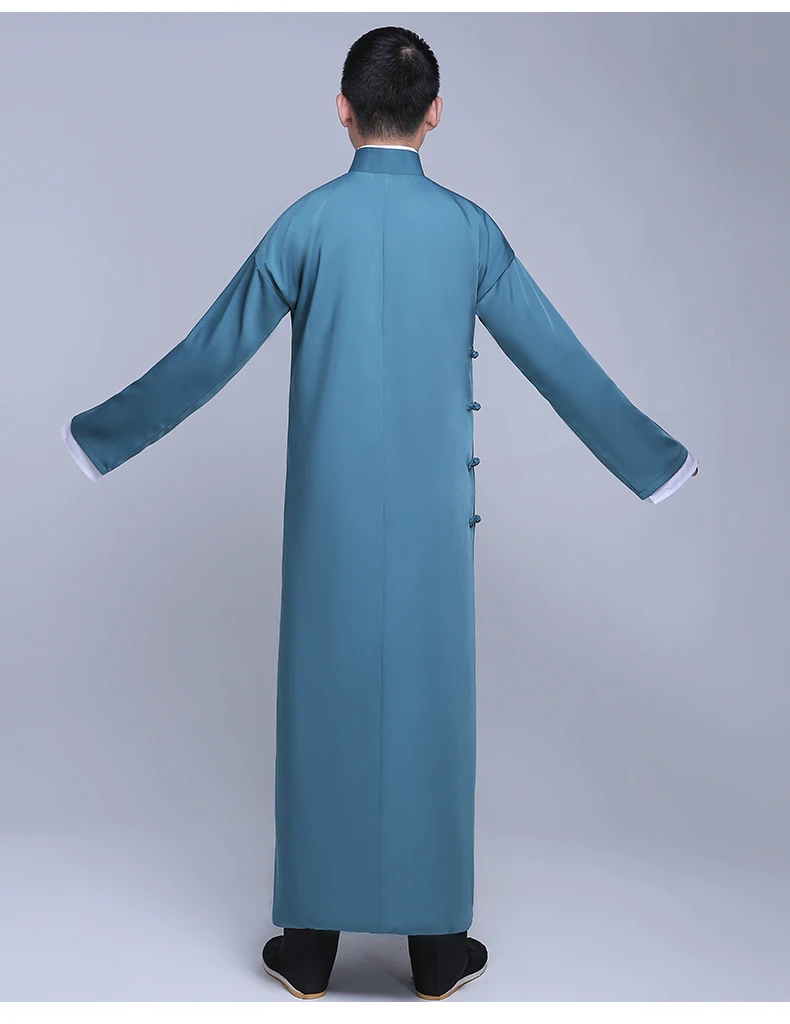 Новое поступление мужской Чонсам китайский стиль костюм хлопок мужской мандарин пиджак длинное платье Традиционный китайский Тан костюм платье для мужчин