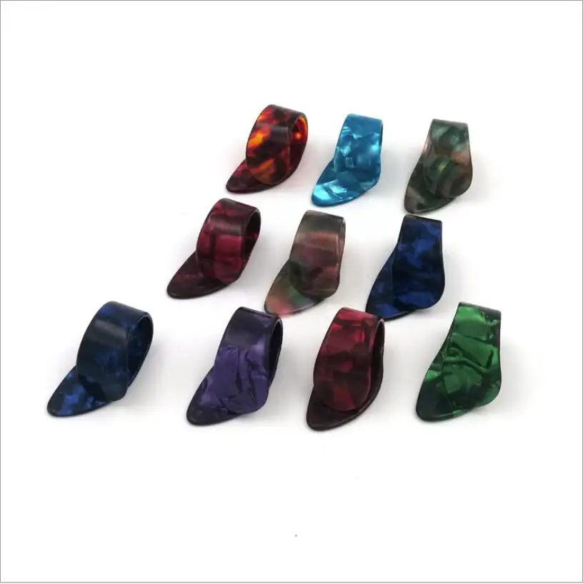 

2019 new 5pcs/lot Thumb Finger Guitar Pick Celluloid Mediator Thumbpick for Acoustic Electric Guitarra Thickness Random Color