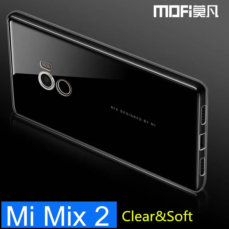

Xiaomi mi mix 2 case cover mi mix2 back cover silicone transparent soft TPU capas MOFi original xiaomi mi mix 2 case 5.99