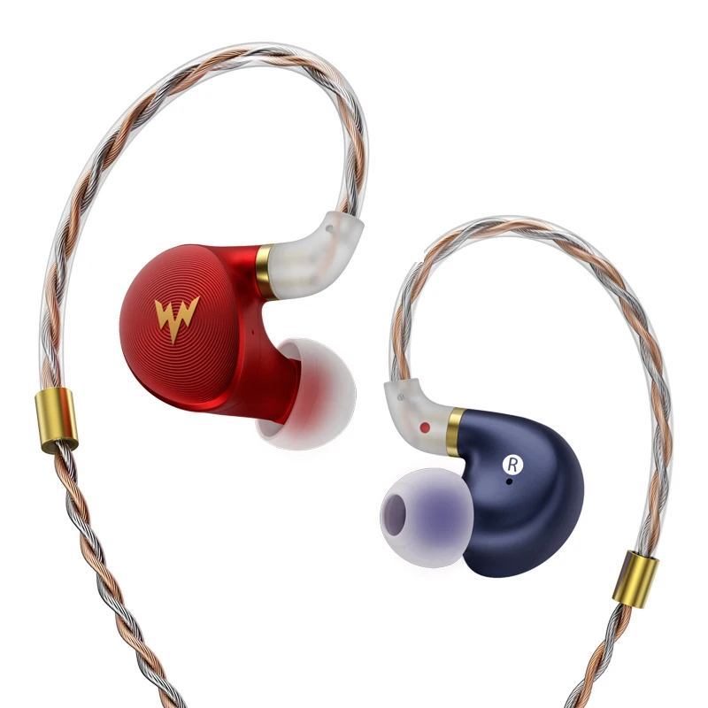 Whizzer A HE03 HiFi бас Наушники Hi Res гарнитуры Гибридный арматурный 2Pin разъем 3 5 мм в ухо