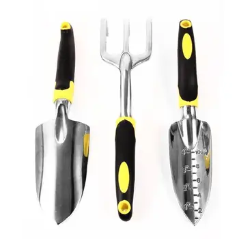 

BESTOYARD 3PCS Garden Tool Set Trowel Transplanter Cultivator (Yellow & Black)