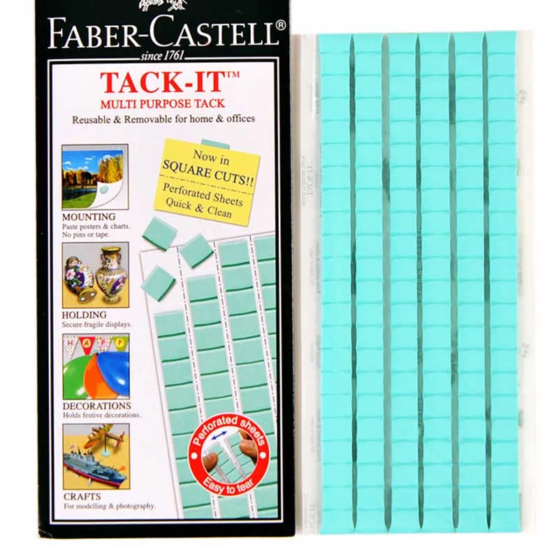 

Tack It Multipurpose Adhesive Clay Reusable adhesive for home office school Removable Adhesive Putty Tabs 10pack Blue 75g