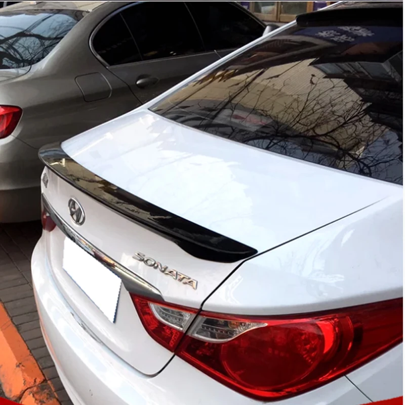 Для Hyundai Sonata Car Decoration 2011 2012 2013 АБС пластик краска цветной задний спойлер для