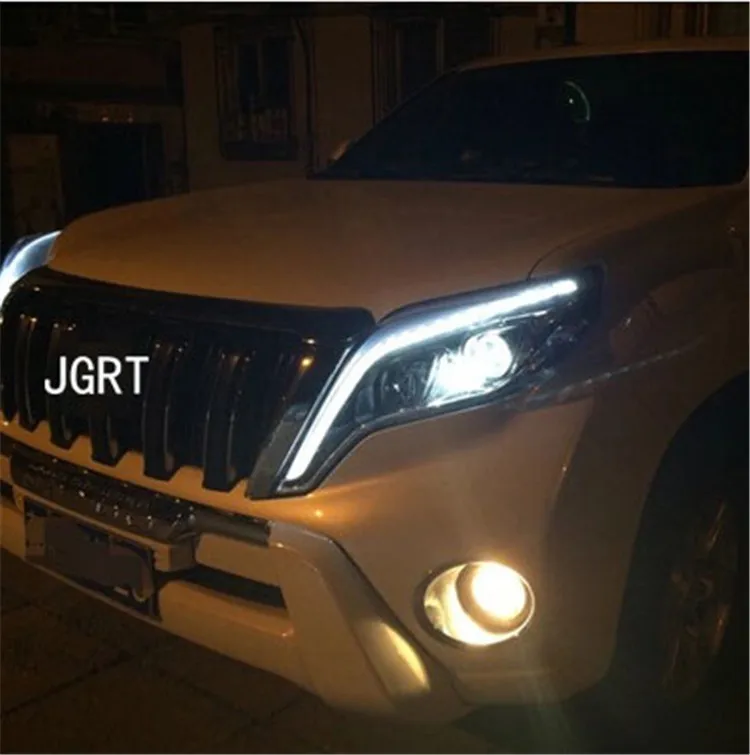 Автомобильный стиль светодиодный фары для Toyota prado- для prado Головной фонарь светодиодный DRL Объектив двойной луч H7 HID Xenon Биксеноновые линзы