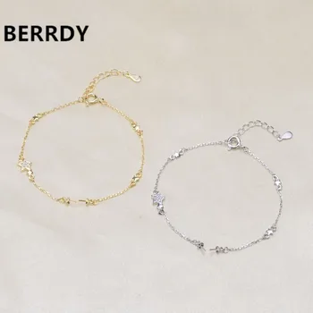 

925 Silver Bracelet Chain, Fashion Charm Bracelet Chain Settings Jewelry Parts Fittings Charm Accessories 2 Color