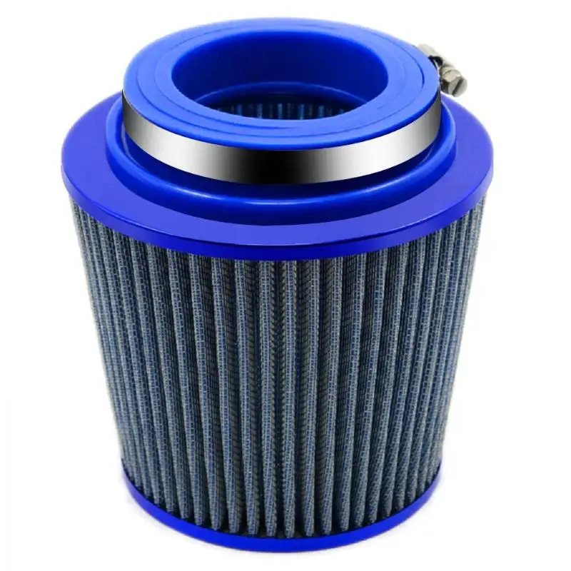 

Universal Blue High Flow Air Filters Short Ram Cold Air Intake Cone Air Filter