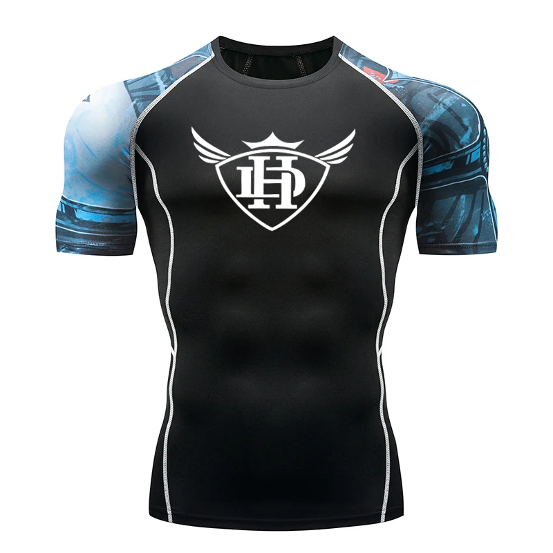 

Compression Shirt Men's 3D Print T-Shirt Short Sleeve Fitness Base Tights Men's Crossfit Top MMA Rashguard Brand T-Shirt