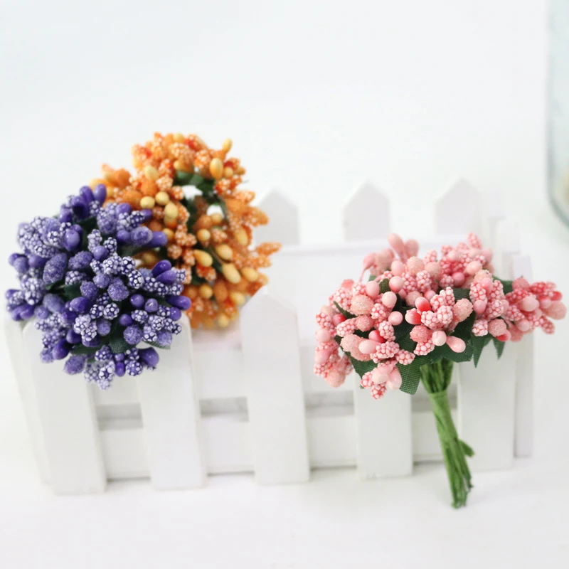 JAROWN Artificial Small Berry Colorful Beads Candy Box Gift Box Accessories DIY Wedding Creative Garland Flores Decor Flower (3)