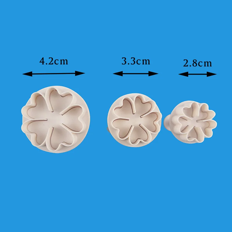 Выпечка 3 шт. пятиконечная звезда цветок лист плунжера резак помадка Декор Сахар ремесло плесень печенья DIY украшения торта инструменты - Цвет: 23