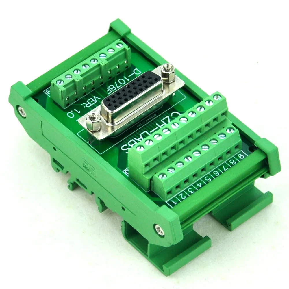 DIN-Rail-Mount-D-SUB-DB26HD-Female-Interface-Module-Breakout-Board-DSUB ...