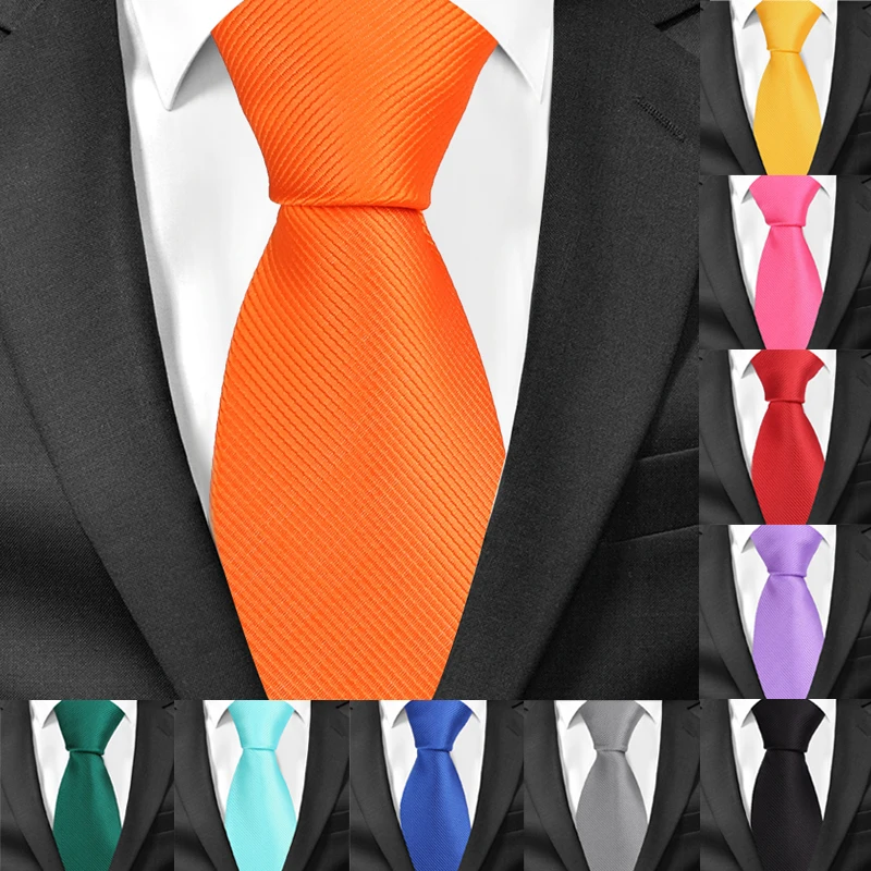 Новые Классические однотонные галстуки для мужчин, Модный повседневный галстук на шею, деловые мужские галстуки, галстуки корбаты, ширина 8 см, галстук жениха, вечерние галстуки
