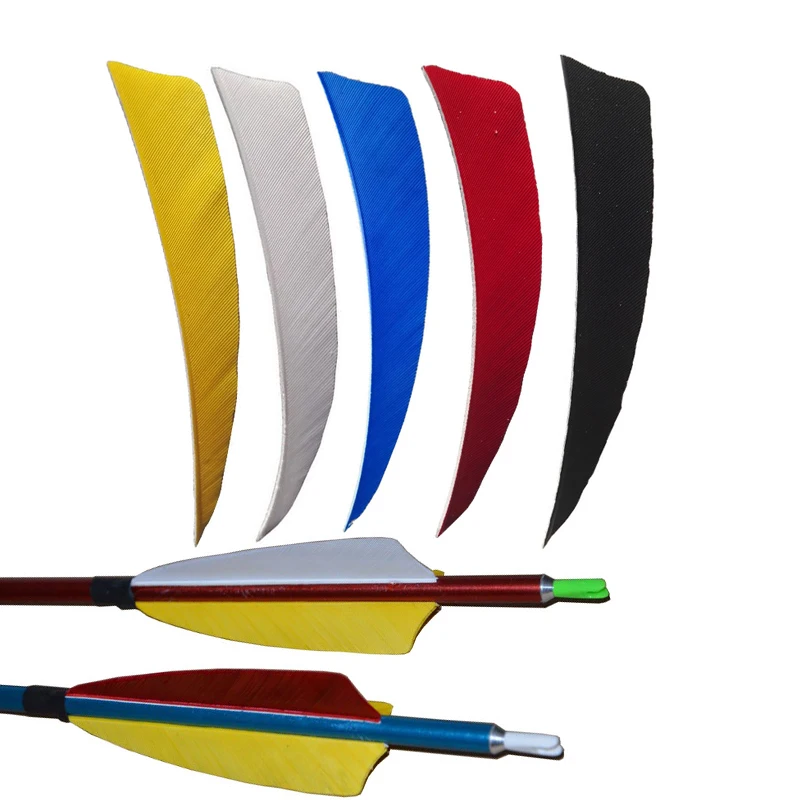 50pcs 4" Shield Arrow Feather Vanes Handcraft Turkey Feather Fletching