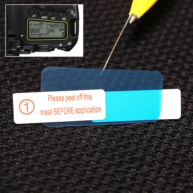 

2x Top LCD Panel Protection Film for Canon EOS R 77D 9000D 70D 80D 6D 5D III IV 5DS 6D Mark II 7D Mark II 760D 8000D Rebel T6s