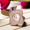 DOM-montre à Quartz en cuir, Design Unique, cristal, à la mode, pour hommes et femmes, G-637 ► Photo 2/6