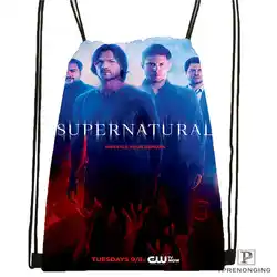 Custom supernatural_сезонная походная сумка на шнурке милый рюкзак для детей (черная спинка) 31x40 см #2018611-2 (12)