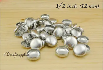 

50 sets of cover button 1/2 inch (12mm) Size 20 Self cover buttons Wire back