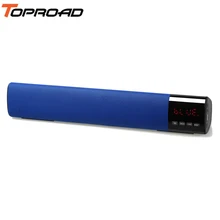 TOPROAD 10 Вт HIFI Портативный беспроводной Bluetooth динамик сабвуфер Колонка стерео Саундбар поддержка TF FM радио USB Hands-free время