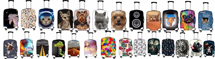 ELVISWORDS 3D такса собака принт чемодан крышка Мода Туристические товары чемодан защитный Чехлы для мангала тележка чехол пылезащитный